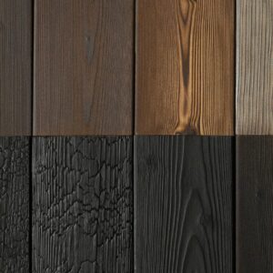 A set of samples of fired boards